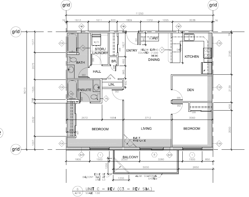 Floor plan for 2 beds, 2 baths, 1076 sqft
